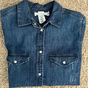 Womens Denim Button Up Shirt